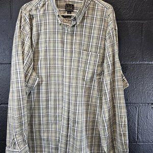 JOS.A. Bank Executive Collection Men’s Long Sleeve Dress Shirt Size XXL Plaid
